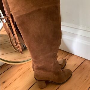 Franco Sarto Brown Over the Knee Boots Suede